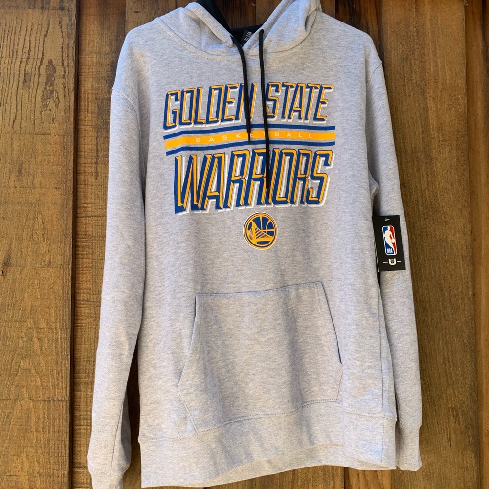 Golden State Warriors Basketball Gray Hoodie NWT